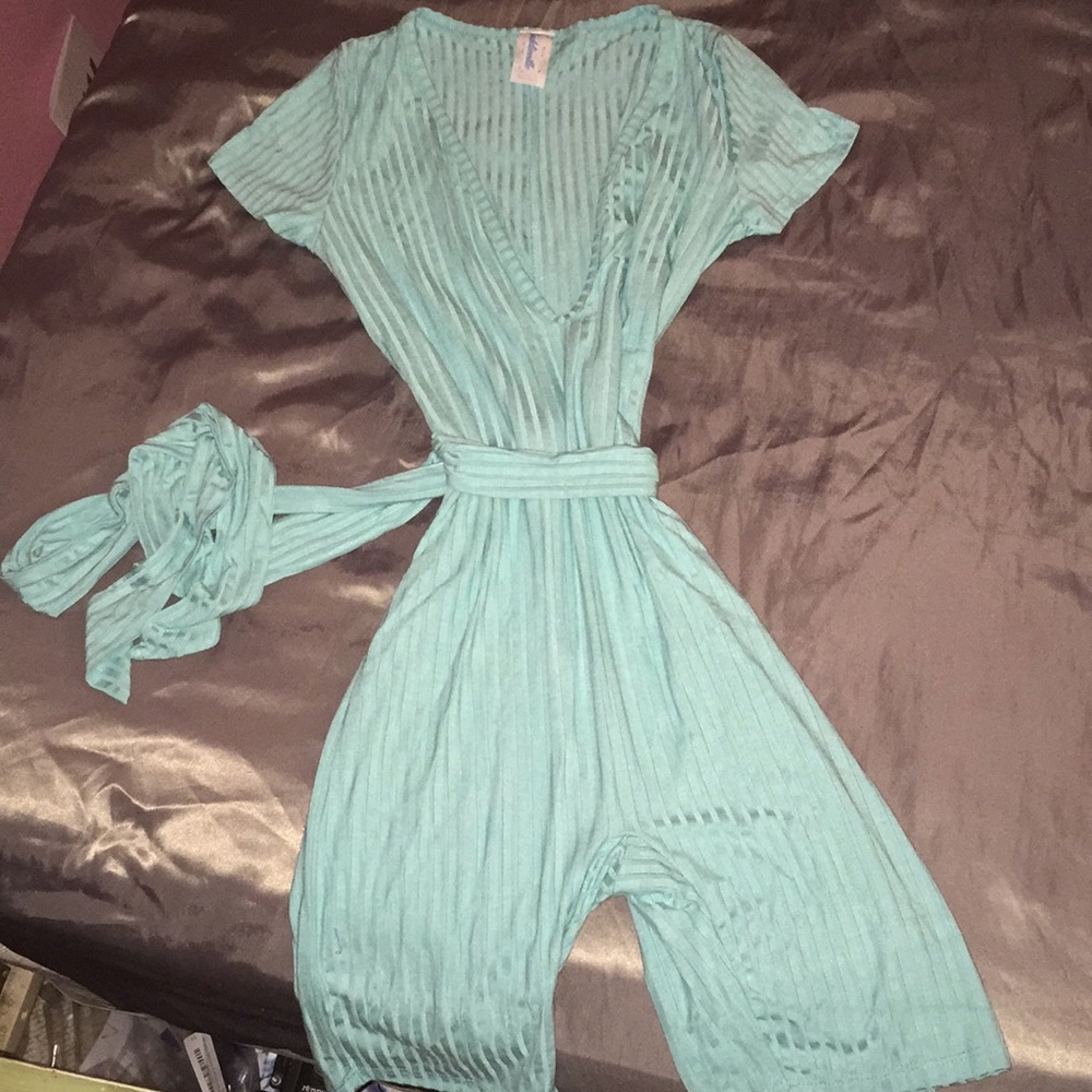 Mint romper from Baddieville